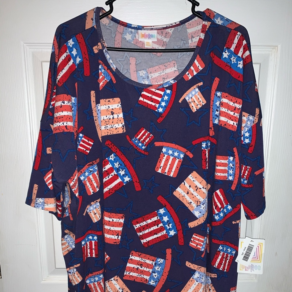 LuLaRoe Patriotic Irma Tunic Top